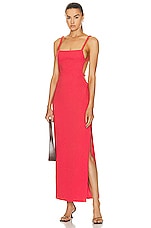 SIR. Spoerri Backless Gown in Red, view 1, click to view large image.