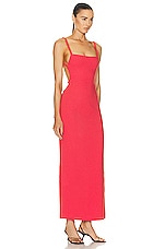 SIR. Spoerri Backless Gown in Red, view 3, click to view large image.