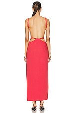 SIR. Spoerri Backless Gown in Red, view 4, click to view large image.