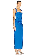 SIR. Azul Balconette Gown in Cobalt, view 2, click to view large image.