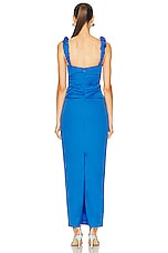 SIR. Azul Balconette Gown in Cobalt, view 3, click to view large image.