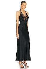 SIR. Aries Halter Gown in Black, view 2, click to view large image.