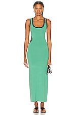 SIR. Salvador Cut Out Dress in Emerald, view 1, click to view large image.