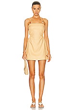 sir antonia beaded dress SIR. Mini in Light Tan a side split and ONAM2024 midi fuchsia dress One Dress:To Pair With The Alexandria Gown