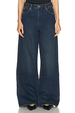 SIR. Stella Wide Leg in Washed Indigo, view 1, click to view large image.