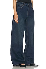 SIR. Stella Wide Leg in Washed Indigo, view 2, click to view large image.