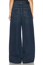 SIR. Stella Wide Leg in Washed Indigo, view 3, click to view large image.