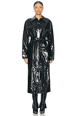 SIR. Midnight Trench Coat in Black, view 2, click to view large image.