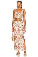 SIR. Noemi Midi Skirt in Desert Wildflower, view 5, click to view large image.