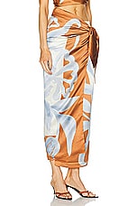 SIR. Sorrento Wrap Skirt in Sciarpa Print, view 2, click to view large image.