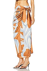 SIR. Sorrento Wrap Skirt in Sciarpa Print, view 3, click to view large image.