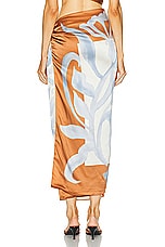 SIR. Sorrento Wrap Skirt in Sciarpa Print, view 4, click to view large image.