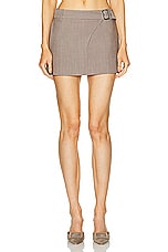 SIR. Leonardo Belted Mini Skirt in Taupe, view 1, click to view large image.