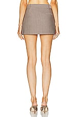 SIR. Leonardo Belted Mini Skirt in Taupe, view 4, click to view large image.