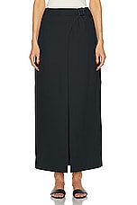 SIR. Leonardo Belted Midi Skirt in Black, view 1, click to view large image.