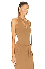 SIR. Nadja Button Tank Top in Cinnamon, view 2, click to view large image.