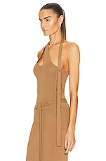 SIR. Nadja Button Tank Top in Cinnamon, view 3, click to view large image.