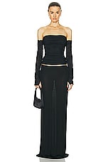 SIR. Jacques Off Shoulder Top in Black, view 4, click to view large image.