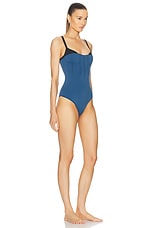 SIR. Robbie Balconette One Piece Swimsuit in Cornflower, view 2, click to view large image.
