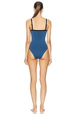 SIR. Robbie Balconette One Piece Swimsuit in Cornflower, view 3, click to view large image.