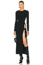 Simon Miller Long Sleeve Junjo Dress in Black, view 1, click to view large image.