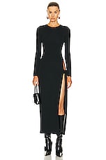 Simon Miller Long Sleeve Junjo Dress in Black, view 2, click to view large image.