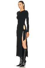 Simon Miller Long Sleeve Junjo Dress in Black, view 4, click to view large image.