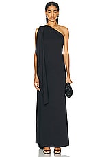 Simon Miller Dune Poplin Gown in Black, view 1, click to view large image.