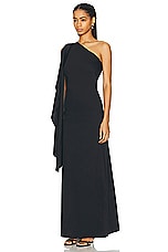 Simon Miller Dune Poplin Gown in Black, view 3, click to view large image.