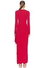 Simon Miller Junjo Long Sleeve Knit Dress in Sangria, view 4, click to view large image.