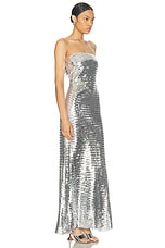 Simon Miller Sculpty Strapless Sequin Dress in Satellite Silver, view 2, click to view large image.