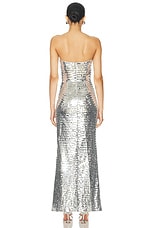 Simon Miller Sculpty Strapless Sequin Dress in Satellite Silver, view 3, click to view large image.