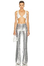 Simon Miller Sequin Robo Pant in Satellite Silver, view 4, click to view large image.