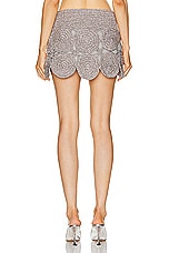 Simon Miller Beep Beep Mini Skirt in Satellite Silver, view 3, click to view large image.