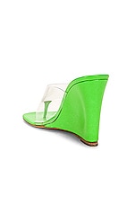 Simon Miller Ghost Wedge Shoe in Happy Green, view 3, click to view large image.
