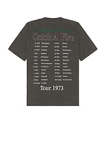 SIXTHREESEVEN Bob Marley Tour T-Shirt in Washed Black, view 2, click to view large image.