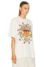 SIXTHREESEVEN The Rolling Stones Tour T-Shirt in Washed White, view 2, click to view large image.