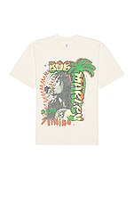 SIXTHREESEVEN Bob Marley Sun is Shining T-Shirt in Washed White, view 1, click to view large image.