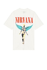 SIXTHREESEVEN Nirvana T-shirt in Creme, view 1, click to view large image.