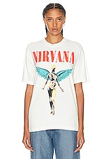 SIXTHREESEVEN Nirvana T-shirt in Creme, view 1, click to view large image.