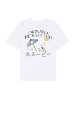 SIXTHREESEVEN Peanuts Okinawa Tee in White, view 1, click to view large image.