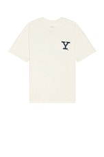 SIXTHREESEVEN Yale Bulldog Tee in Sand, view 2, click to view large image.