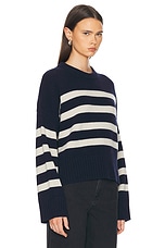 Skall Studio Campa Jumper in Navy & White Sand Stripe, view 2, click to view large image.