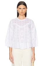 Skall Studio Akina Blouse in Optic White, view 1, click to view large image.