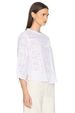 Skall Studio Akina Blouse in Optic White, view 2, click to view large image.