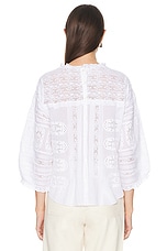 Skall Studio Akina Blouse in Optic White, view 3, click to view large image.
