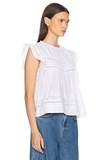Skall Studio Mirabelle Top in Optic White, view 2, click to view large image.