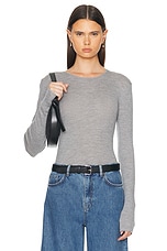 Skall Studio Amy Top in Grey Melange, view 1, click to view large image.