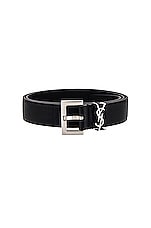 Saint Laurent Belt in Black, view 1, click to view large image.
