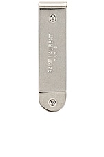 Saint Laurent Money Clip in Nickel, view 1, click to view large image.